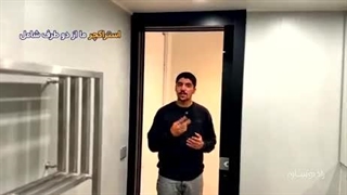 درب ریلی توکار شیشه ای