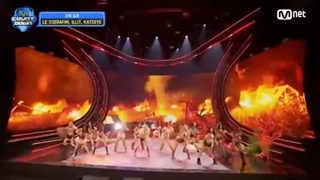 اجرای ICONIC BY MISTAKE از لسرافیم، کتسای و ایلیت در MCountdown