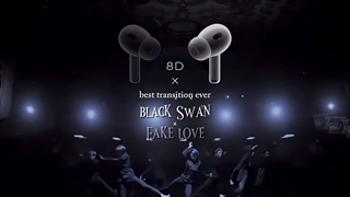 با هندزفری گوش کنید اهنگ black swan × fake love bts